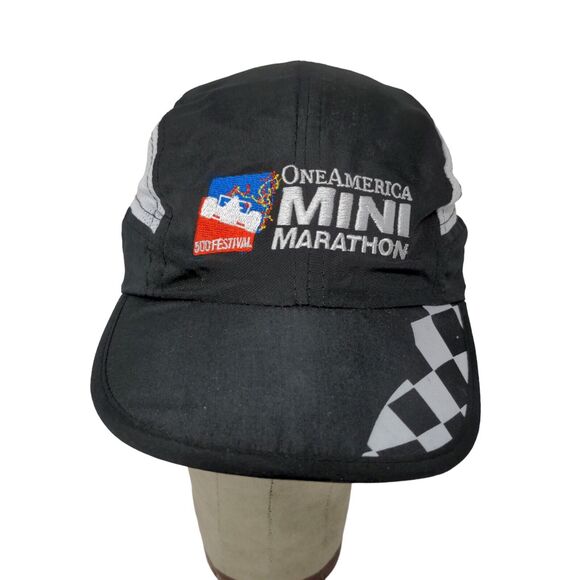 Indy 500 Festival One America Mini Marathon Embroidered Strapback Hat Checkered - Picture 1 of 10